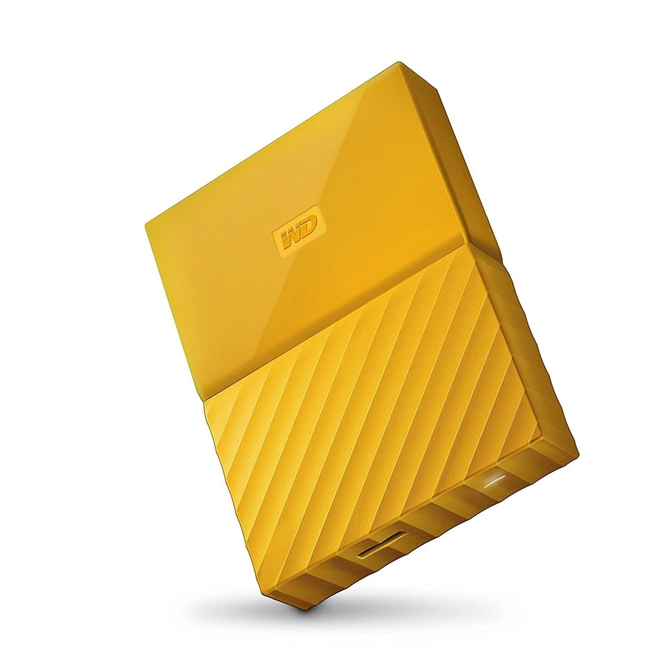 WD 4TB Yellow My Passport Portable External Hard Drive - WDBYFT0040BYL-WESN - Image 1 of 4