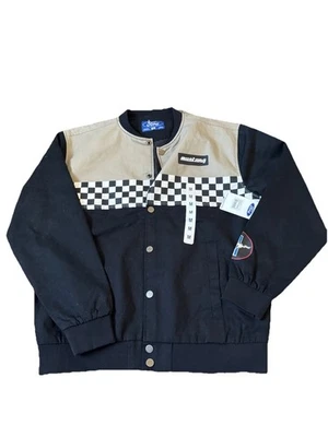 Ford Mustang American Checkered Racing Jacket Men's Size M Black NWT - Image 1 of 4
