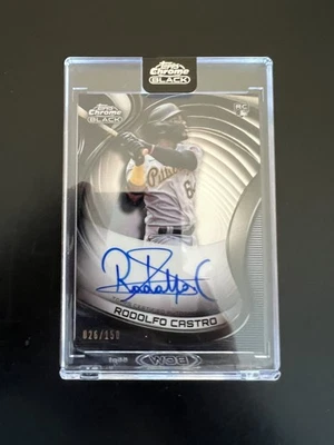 RODOLFO CASTRO - #CBA-ROC Rookie Refractor Autograph #026/150 Topps Chrome Black - Image 1 of 2