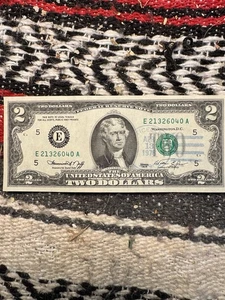 RARE 1976 Two Dollar Bill with "Monticello APR 13 Stamp" E21326040A - Picture 1 of 6