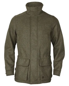 Harkila Men's Kenmore GTX Jacket - Forest Green/Herringbone NEW Tweed Coat - Picture 1 of 4