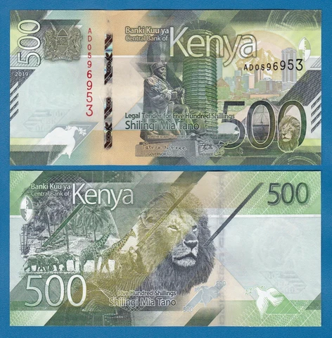 Kenya 500 Shilingi P 55a 2019 UNC ( P 55 a ) New Cover