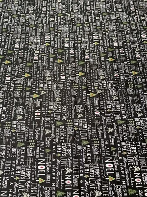 Fat Quarter Merry Starts Here By Sweetwater For  Moda Christmas Script Fabric - Image 1 of 4