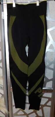 VICTORIA SECRET ROSA ACTIVO NEGRO, PUNTOS DORADOS SIN COSTURAS LEGGINGS AJUSTADOS (TALLA: S/P) Foto 1 de 3