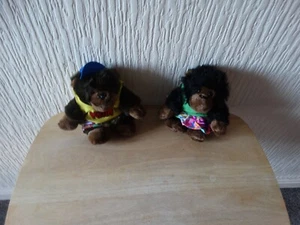 Vintage Cuddly Toys - 2 Black Chimps - Picture 1 of 8