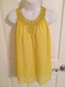 MILLY of New York Yellow Silk Sleeveless Blouse Top, Size 0 - Picture 1 of 7