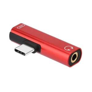 2 in 1 Dual Type C to USB-C Headphone Audio Charger Adapter Splitter Converter - Picture 1 of 17