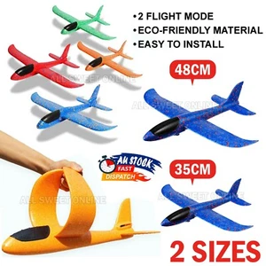 Extra Large Foam Flying Gliders Plane Aeroplane Kids Children Outdoor Toy 2 Size - Picture 1 of 24