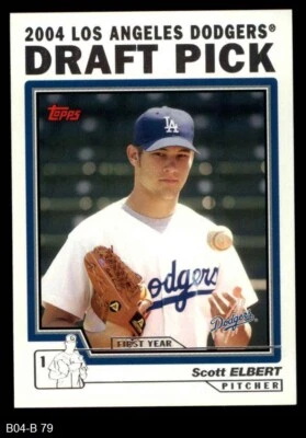 2004 Topps Traded #79 Scott Elbert T Dodgers DOUBLE-PRINT RC 8 - NM/MT - Image 1 of 2