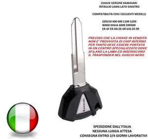 CHIAVE GREZZA VERGINE KAWASAKI NINJA ZX6R ZX10R ZZR400 Z750 Z800 Z1000 VERSYS ER - Foto 1 di 5