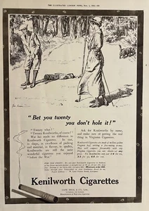 Pubblicità stampa originale sigarette Kenilworth 1919 - Fred Pegram Golf Art Cope Bros - Foto 1 di 1