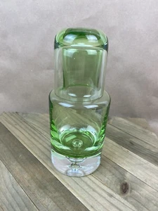 Servizio da bar MCM vintage in vetro soffiato verde Krosno - Foto 1 di 17