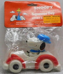 Vintage Peanuts Snoopy Car Squeeze Toy New - Picture 1 of 6
