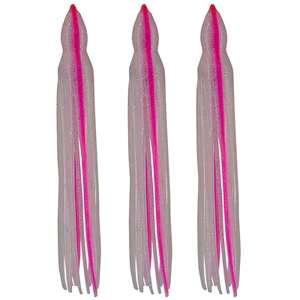 Falda de calamar pulpo hochie de 5,5"" a 8,5"" - tira rosa oscura que brilla - paquete de 3 - Imagen 1 de 9