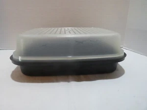 TUPPERWARE VINTAGE LG SEASON SERVIZIO MARINATA CONTENITORE NERO/VELATO - Foto 1 di 9