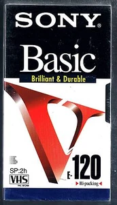 VHS VIDEOCASSETTA SONY BASIC V E-120BA SIGILLATA!!! - Picture 1 of 1