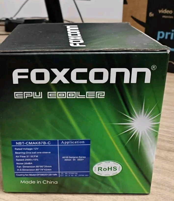 Foxconn NBT-CMAK87B-C CPU Fan for AMD Socket AM2/940/939/754 ***NEW OLD STOCK*** - Image 1 of 4