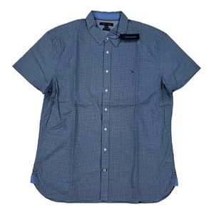 Camisa Tommy Hilfiger Manga Corta Calce Ajustado Abotonada - Azul - Talla: XXL - Imagen 1 de 4