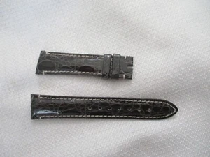 COACH GENUINE crocodile contrast exotic watchstrap watch band strap 18 MM gray - Picture 1 of 3