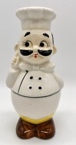 Vintage Chef großer Pfefferstreuer Keramik Hergestellt in Japan Kitschig Streuer 2 Loch - Bild 1 von 10