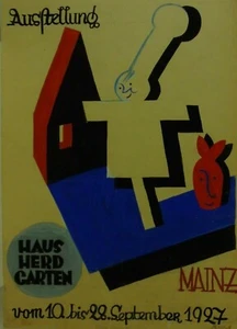 Edvard Frank "Haus, Herd, Garten"Entwurf Plaket Tempera , Nachlass, signiert - Picture 1 of 6