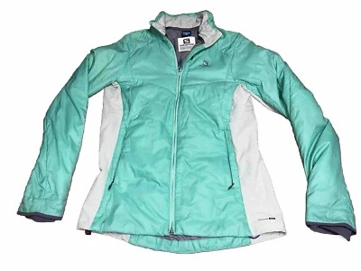 Suéter Salomon Mujer Medio Gris Teal Cremallera Completa Piel Avanzada Chaqueta Cálida Foto 1 de 4