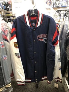 GIII/NFL APPAREL LIMITED Patriots 5 Time Super Bowl Champion Jacket Size 3XL - Picture 1 of 2
