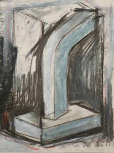 ve12/14  CLAUS D. MOOR  kleine Zeichnung 1992 - Bild 1 von 6