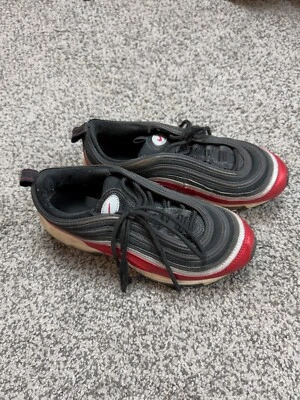 Nike Air Max 97 SE Zapatos LV5 Negro/Rojo Universitario FB3245 Escuela Primaria Talla 4.5Y Foto 1 de 4