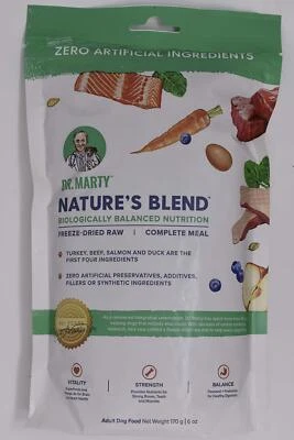DR. MARTY Dr Marty's Nature's Blend Premium Freeze Dried Dog Food 6 Fl Oz Healthy Formula