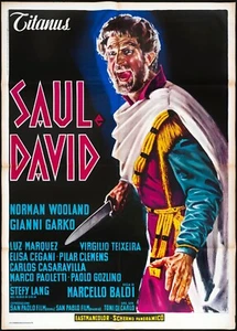 SAUL E DAVID MANIFESTO CINEMA NORMAN WOOLAND GIANNI GARKO 1964 MOVIE POSTER 2F - Foto 1 di 1