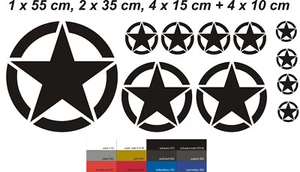 US Army Sterne Set Auto Fahrzeug Aufkleber groß, #US0101, Farbauswahl - Bild 1 von 1