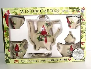 Wintergarten 9tlg. Tee-Set Cardinal Holly von Lily Creek Neu - Bild 1 von 9