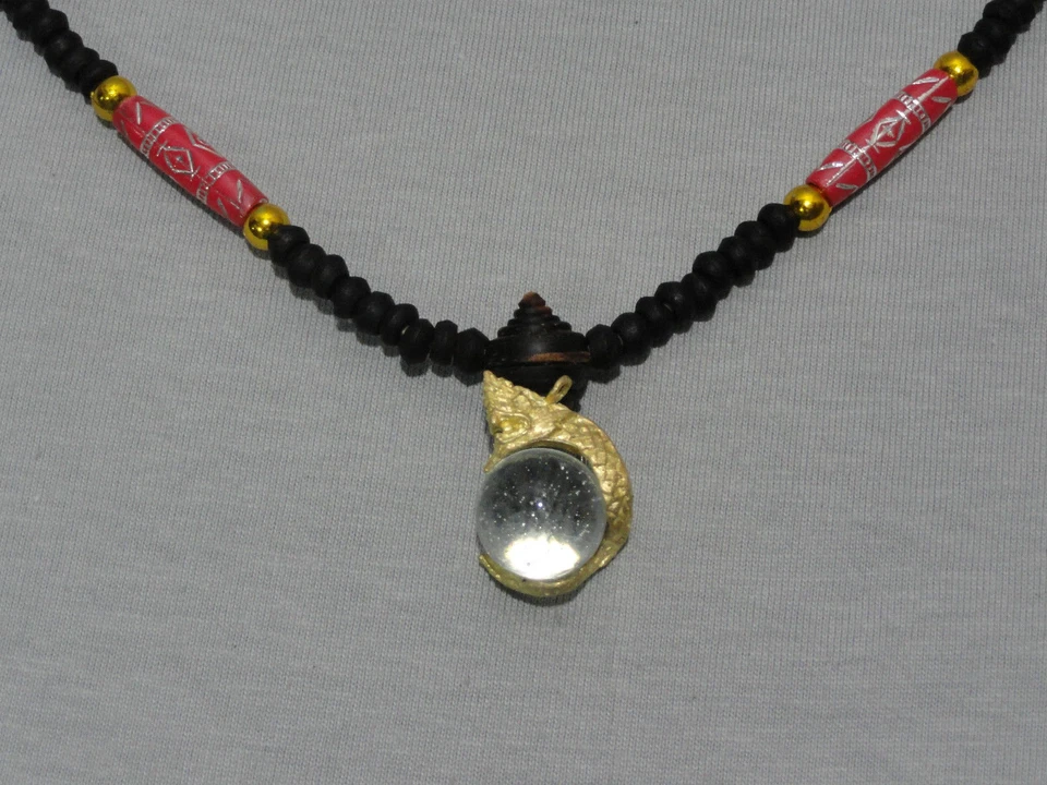 COLLAR COLGANTE MÁGICO BOLA BUDA OJOS NAGA TALISMÁN TAILANDÉS AMULADO ESPIRITUAL (C) Foto 1 de 1