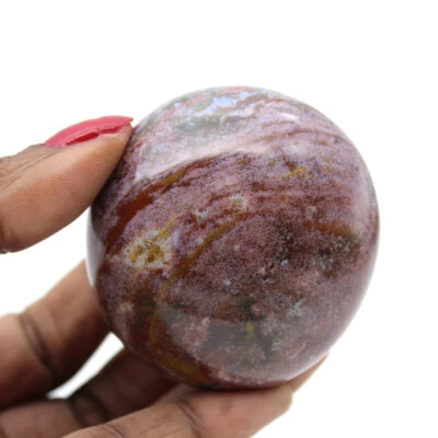 Galet en jaspe rouge 100gr 55mm Madagascar - Photo 1/2