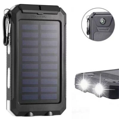 900000mAh LED Doble USB Cargador Portátil Banco de Energía Solar para Teléfono Celular 2023 Foto 1 de 4