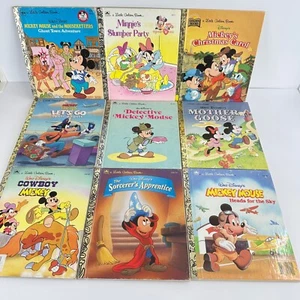 Mickey/Minnie Little Golden Books-Lot of 9-Minnie-Goofy (Hardcover) - Foto 1 di 12