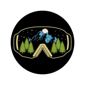 3" Round Vinyl Sticker Ski, Snowboard, Laptop, Tumbler, Decal Dishwasher Safe - Picture 1 of 3