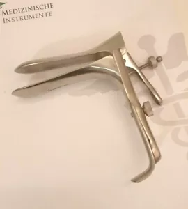 Spekulum GRAVES Fixierbar Speculum Vaginal Edelstahl Entenschnabel Grosse.S Matt - Bild 1 von 5