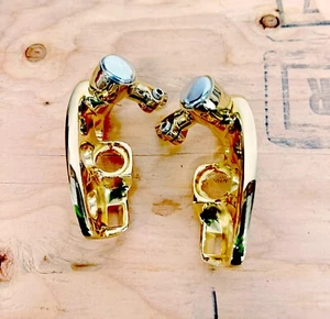 1961-64 Chevy Impala Convertible 24k Gold Plated Sun Visor Brackets - Foto 1 di 1