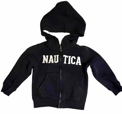Sudadera con Capucha y Cremallera para Niños Negra Náutica Clásica Cremallera Sudadera con Capucha Talla 2T Foto 1 de 4
