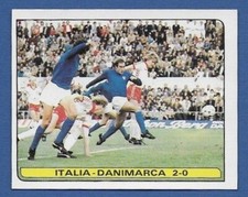 PANINI FOOTBALLERS FIGURE 1981/82 - REC/REMOVED - N.292 ITALY-DENMARK 2-0