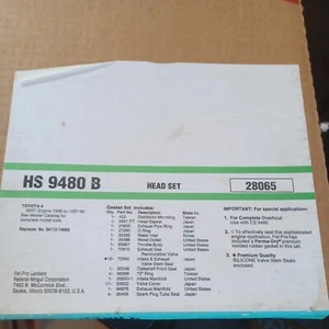 Jeu de têtes Fel-Pro HS 9480 B moteur Toyota 4 3 SFE 1998cc 1987-90 28065 - Photo 1/3