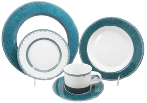 GRIDWORKS GREEN by Dansk 5 Piece Place Setting NEW NEVER USED made in Portugal - Picture 1 of 24