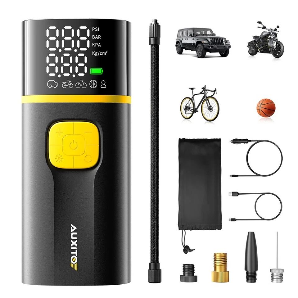 AUXITO A502 Inflador Neumático Compresor Portátil, Aire Portátil 150PSI Bomba Aire EE. UU. Foto 1 de 4