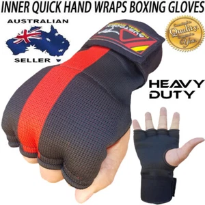 Austodex Fist Gel Bandages MMA boxing Inner Quick Hand Wraps Gloves straps black - Picture 1 of 10