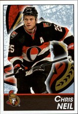 2013-14 Panini Stickers Senators Hockey Card #124 Chris Neil