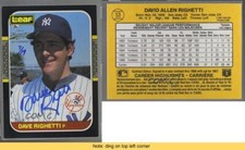 1987 Leaf Canadian 2014 Memories Buyback Gold /19 Dave Righetti #53 Auto