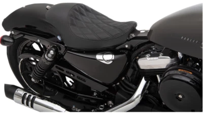 Harley Sportster XL Drag Specialties Black Diamond 3/4 asiento individual 2004-2022 Foto 1 de 3