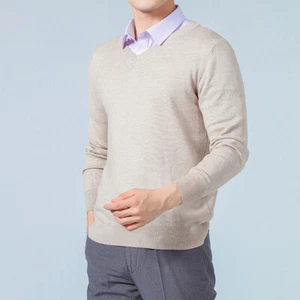 Herren V-Ausschnitt Kaschmir Pullover warm Oberteil Winter Oberbekleidung lässig bequem locker Pullover - Bild 1 von 41